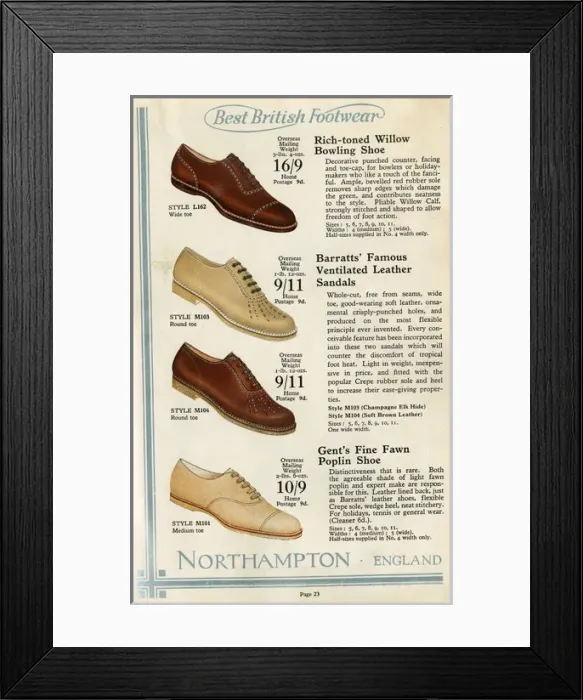 Framed Print : W Barratt & Co Ltd shoe catalogue, shoes Framed Print : W Barratt & Co Ltd shoe catalogue, shoes