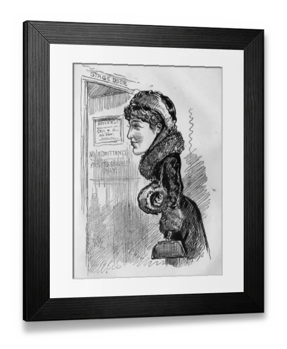 Framed Print : Caricature of Lillie Langtry, actress and producer Framed Print : Caricature of Lillie Langtry, actress and producer