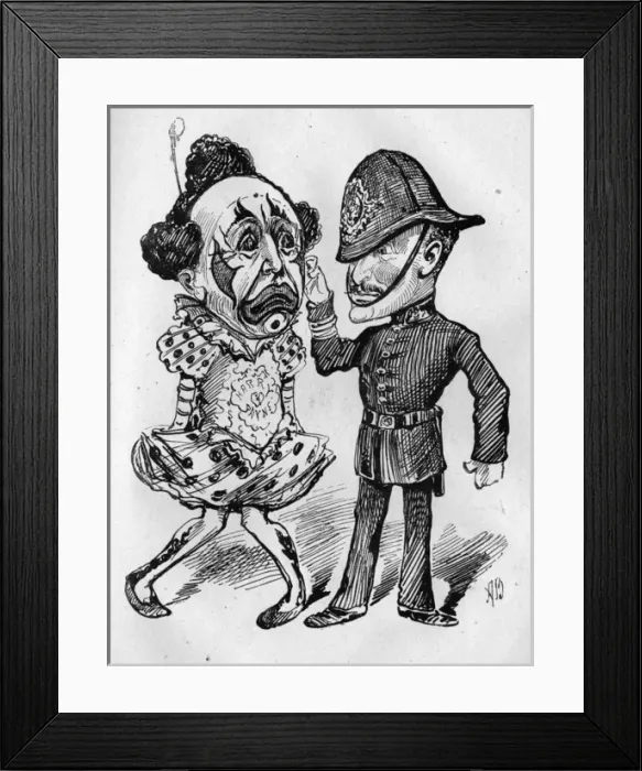 Framed Print : Caricature of Harry Payne and Augustus Harris Framed Print : Caricature of Harry Payne and Augustus Harris