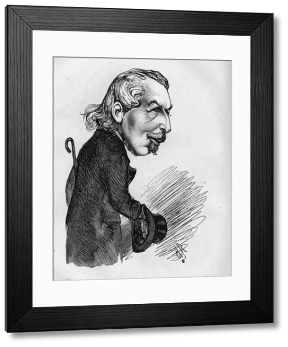 Framed Print : Caricature of E L Blanchard, English writer Framed Print : Caricature of E L Blanchard, English writer
