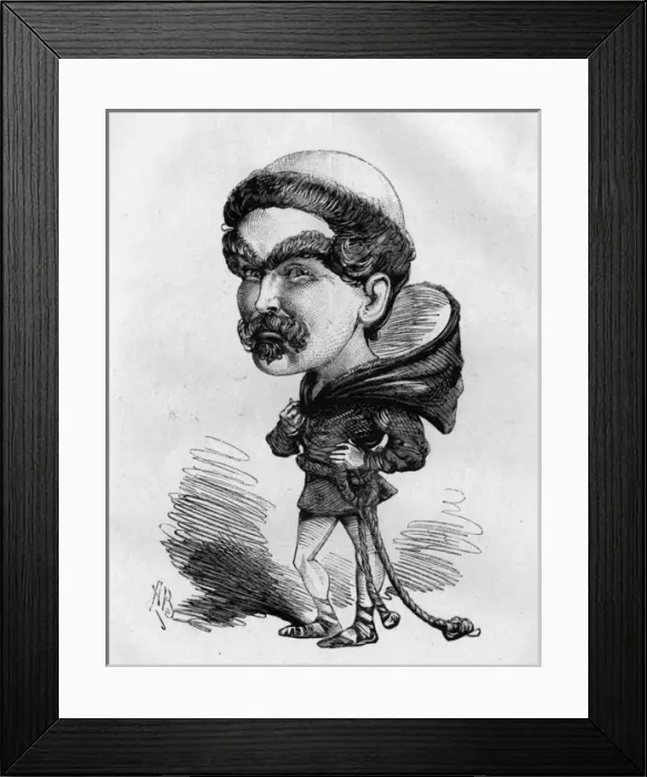 Framed Print : Caricature of G H MacDermott, English music hall singer Framed Print : Caricature of G H MacDermott, English music hall singer