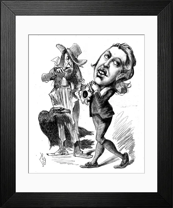 Framed Print : Caricature of Oscar Wilde, Irish poet and playwright Framed Print : Caricature of Oscar Wilde, Irish poet and playwright