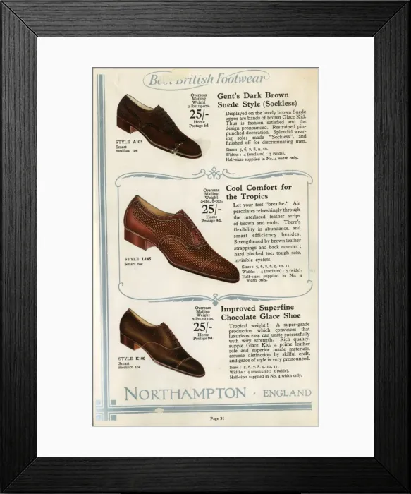 Framed Print : W Barratt & Co Ltd shoe catalogue, shoes Framed Print : W Barratt & Co Ltd shoe catalogue, shoes