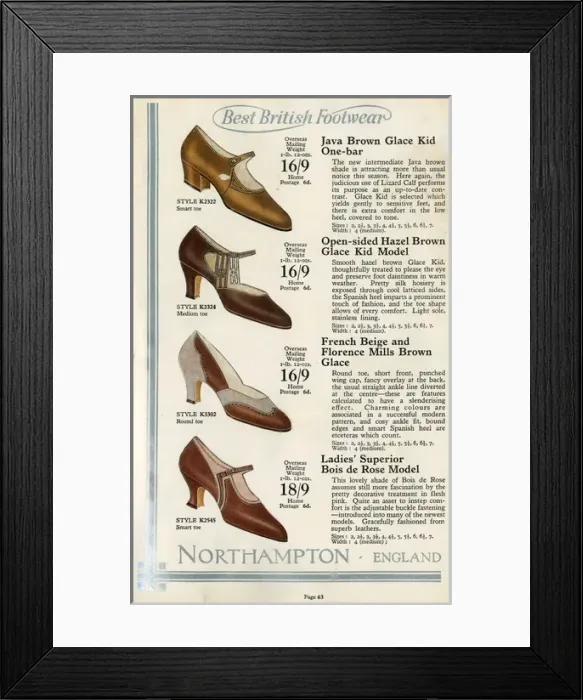 Framed Print : W Barratt & Co Ltd shoe catalogue, shoes Framed Print : W Barratt & Co Ltd shoe catalogue, shoes