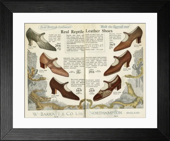Framed Print : W Barratt & Co Ltd shoe catalogue, shoes Framed Print : W Barratt & Co Ltd shoe catalogue, shoes