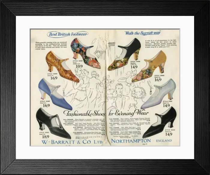 Framed Print : W Barratt & Co Ltd shoe catalogue, shoes Framed Print : W Barratt & Co Ltd shoe catalogue, shoes