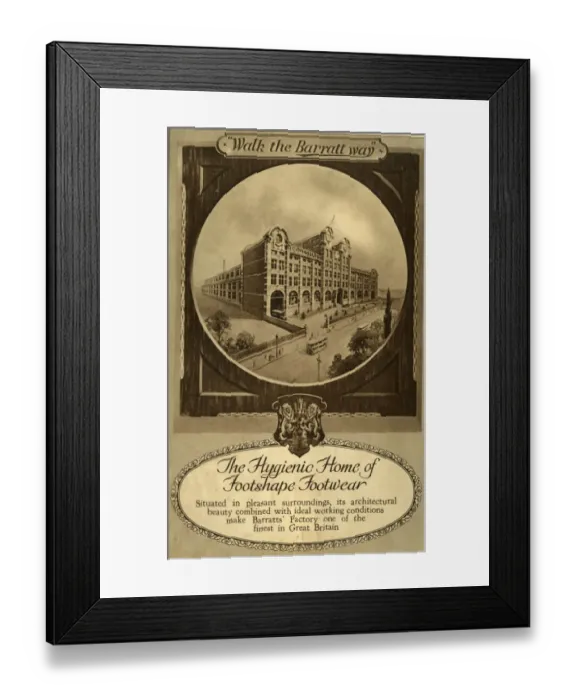 Framed Print : W Barratt & Co Ltd factory, Northampton, UK Framed Print : W Barratt & Co Ltd factory, Northampton, UK