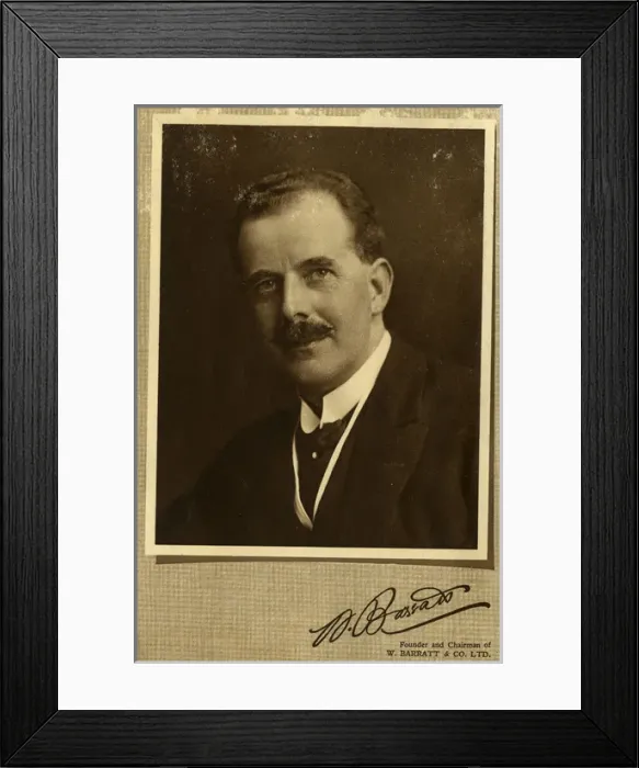 Framed Print : W Barratt, founder of W Barratt & Co Ltd Framed Print : W Barratt, founder of W Barratt & Co Ltd