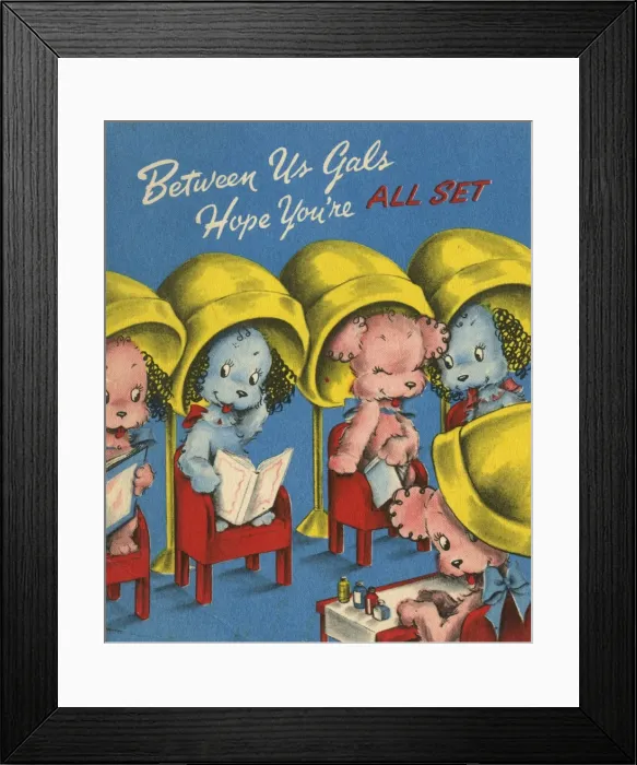 Framed Print : Birthday card, Between Us Gals Framed Print : Birthday card, Between Us Gals
