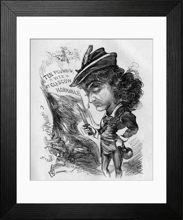 Framed Print : Caricature of Kyrle Bellew, British actor Framed Print : Caricature of Kyrle Bellew, British actor