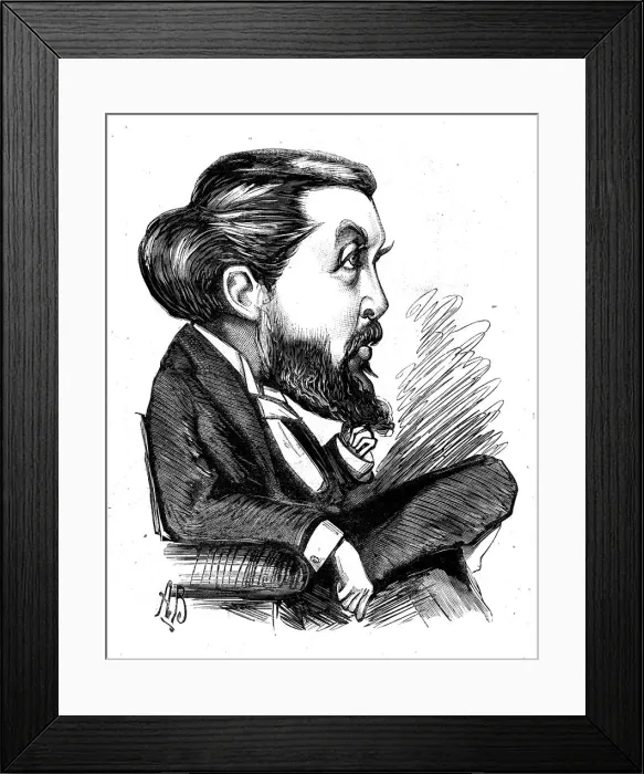 Framed Print : Caricature of Wiliam Wilde, Irish journalist and poet Framed Print : Caricature of Wiliam Wilde, Irish journalist and poet