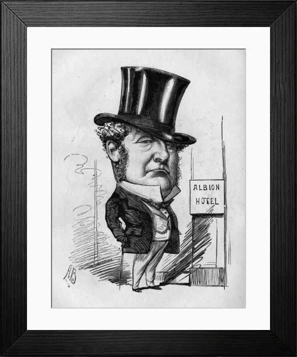 Framed Print : Caricature, Mr Cooper of the Albion Hotel