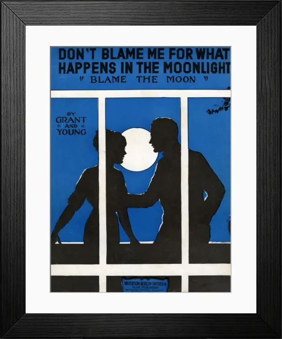 Framed Print : Music cover, Blame the Moon Framed Print : Music cover, Blame the Moon