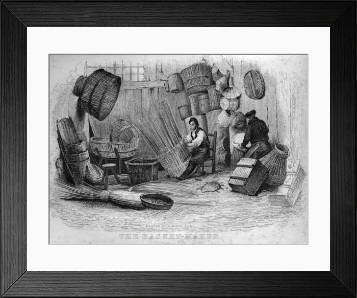 Framed Print : Book of Trades, The Basket Maker Framed Print : Book of Trades, The Basket Maker