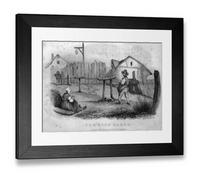 Framed Print : Book of Trades, The Rope Maker Framed Print : Book of Trades, The Rope Maker