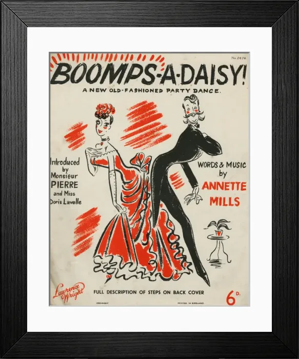 Framed Print : Music cover, Boomps-A-Daisy Framed Print : Music cover, Boomps-A-Daisy