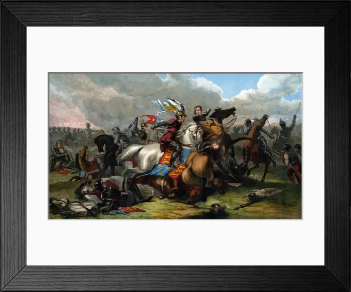 Framed Print : Battle scene in Boys Own Paper Framed Print : Battle scene in Boys Own Paper
