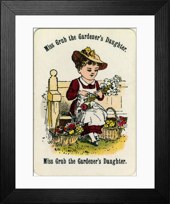 Framed Print : Cheery Families - Miss Grub the Gardeners Daughter Framed Print : Cheery Families - Miss Grub the Gardeners Daughter