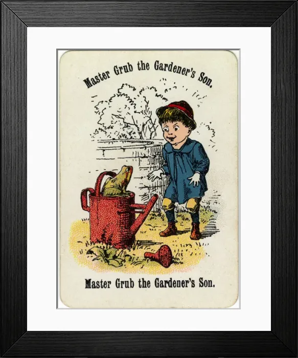 Framed Print : Cheery Families - Master Grub the Gardeners Son Framed Print : Cheery Families - Master Grub the Gardeners Son