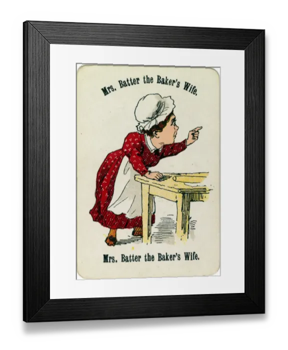 Framed Print : Cheery Families - Mrs Batter the Bakers Wife Framed Print : Cheery Families - Mrs Batter the Bakers Wife