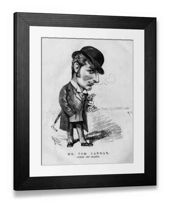 Framed Print : Caricature of Tom Cannon, jockey and trainer Framed Print : Caricature of Tom Cannon, jockey and trainer