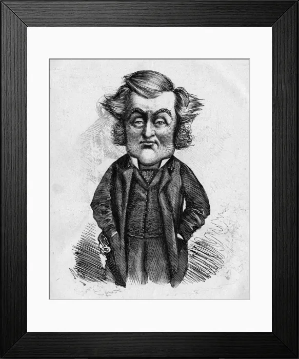 Framed Print : Caricature of John Maddison Morton, playwright