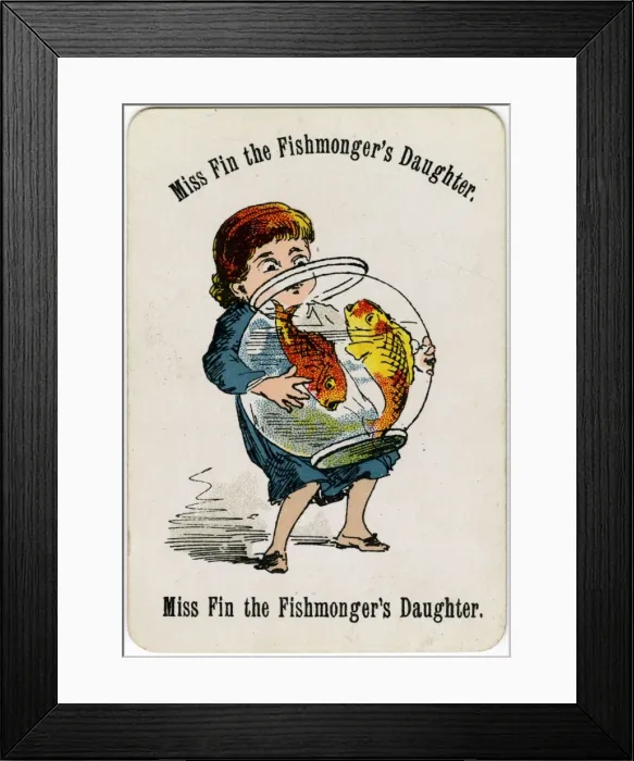 Framed Print : Cheery Families - Miss Fin the Fishmongers Daughter Framed Print : Cheery Families - Miss Fin the Fishmongers Daughter