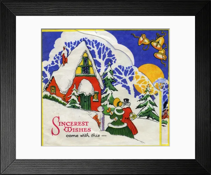 Framed Print : Christmas card, Sincerest Wishes Framed Print : Christmas card, Sincerest Wishes