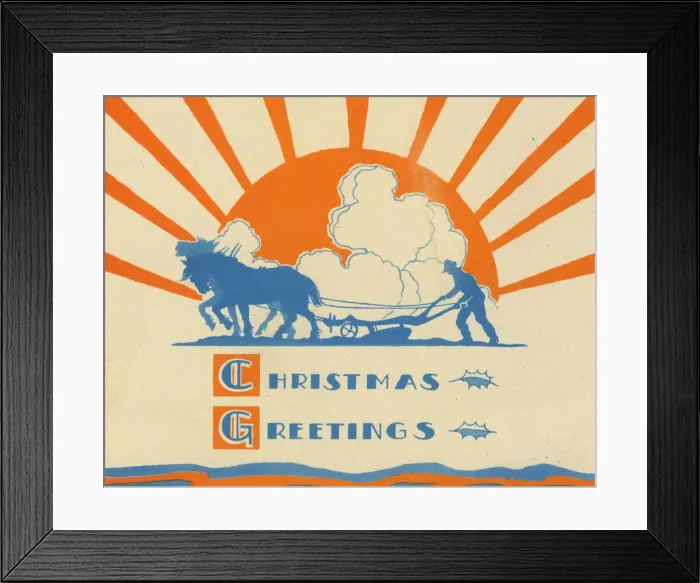 Framed Print : Christmas card, WW2 Home Front Framed Print : Christmas card, WW2 Home Front