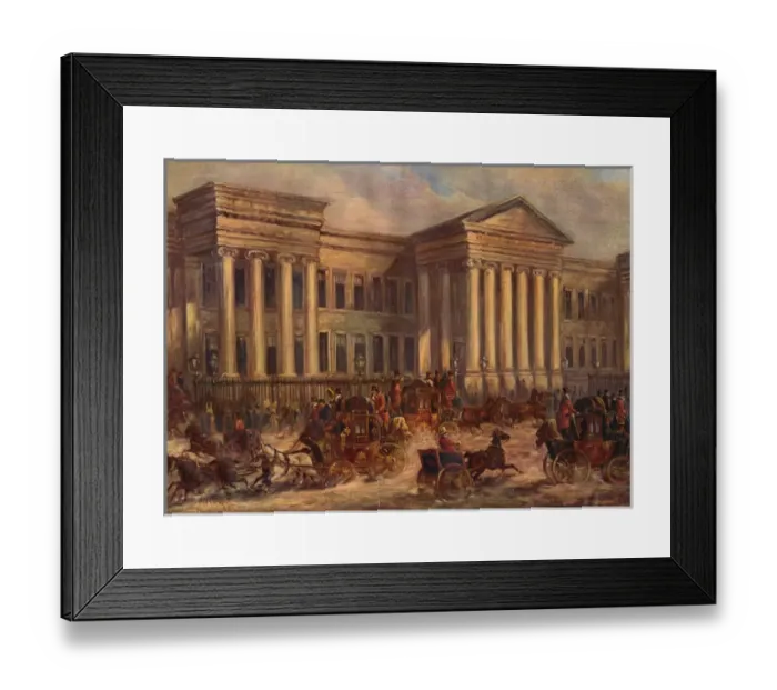 Framed Print : Coaching scene, Central Post Office, London Framed Print : Coaching scene, Central Post Office, London