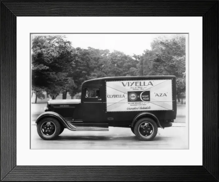 Framed Print : Dodge van with advertisement for Viyella Framed Print : Dodge van with advertisement for Viyella