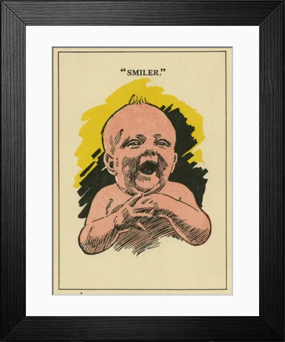 Framed Print : Cow & Gate Happy Family Game - Smiler Framed Print : Cow & Gate Happy Family Game - Smiler
