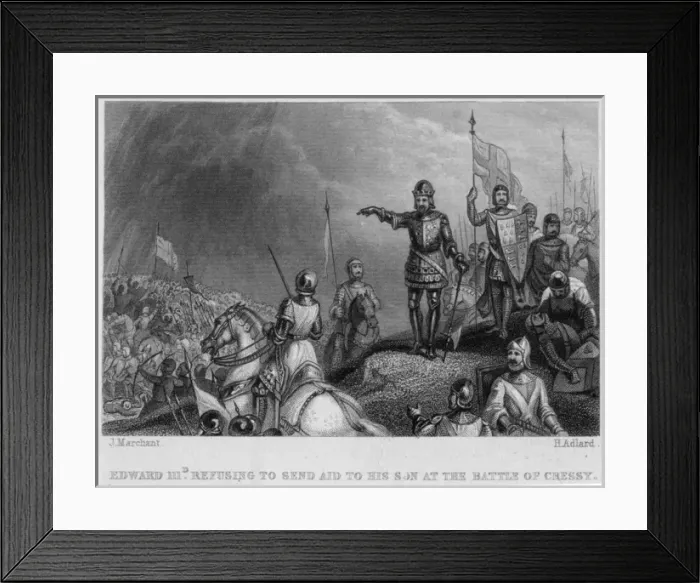 Framed Print : Edward III refusing to send aid to his son Framed Print : Edward III refusing to send aid to his son