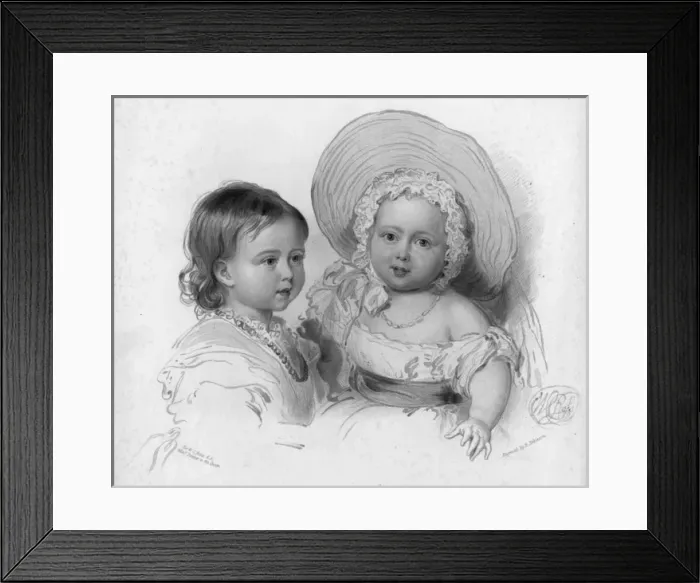 Framed Print : Edward Prince of Wales & Victoria Princess Royal Framed Print : Edward Prince of Wales & Victoria Princess Royal