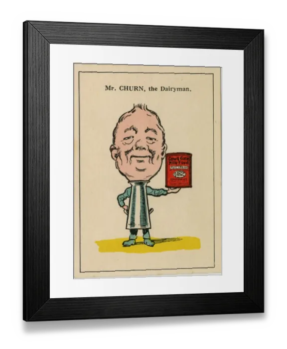 Framed Print : Cow & Gate Happy Family Game - Mr Churn