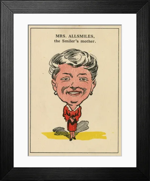 Framed Print : Cow & Gate Happy Family Game - Mrs Allsmiles Framed Print : Cow & Gate Happy Family Game - Mrs Allsmiles
