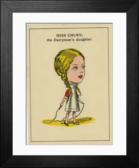 Framed Print : Cow & Gate Happy Family Game - Miss Churn Framed Print : Cow & Gate Happy Family Game - Miss Churn