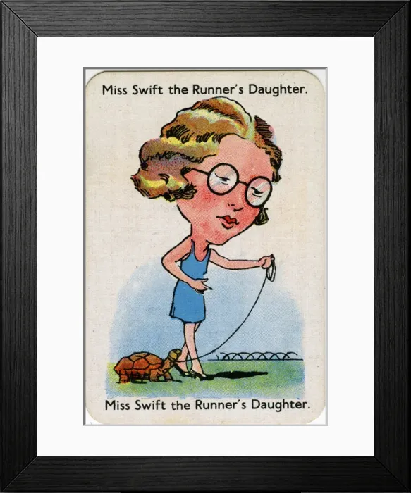 Framed Print : Happy Families Playing Cards - Miss Swift Framed Print : Happy Families Playing Cards - Miss Swift