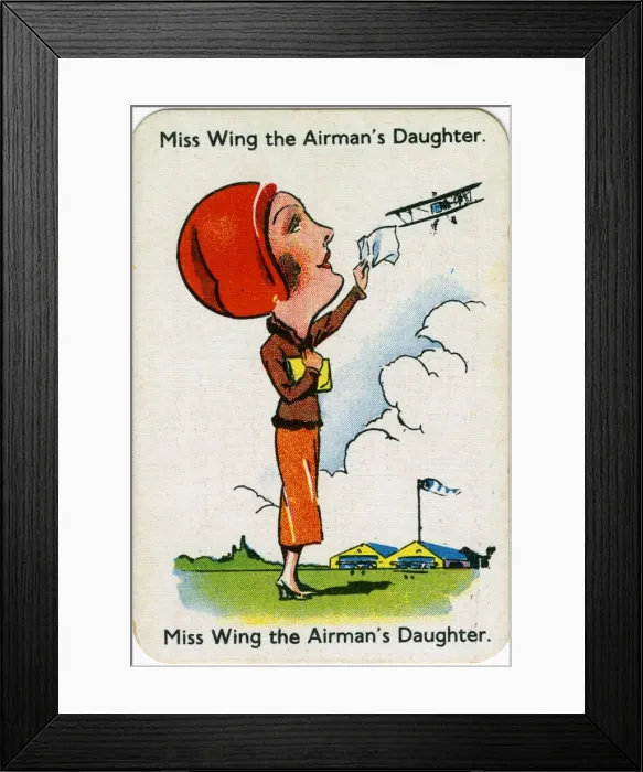 Framed Print : Happy Families Playing Cards - Miss Wing Framed Print : Happy Families Playing Cards - Miss Wing