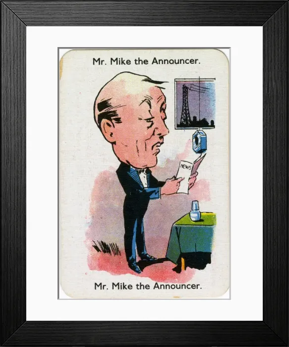 Framed Print : Happy Families Playing Cards - Mr Mike the Announcer Framed Print : Happy Families Playing Cards - Mr Mike the Announcer