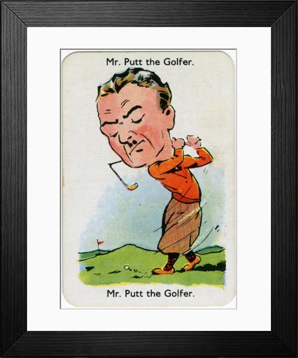 Framed Print : Happy Families Playing Cards - Mr Putt the Golfer Framed Print : Happy Families Playing Cards - Mr Putt the Golfer
