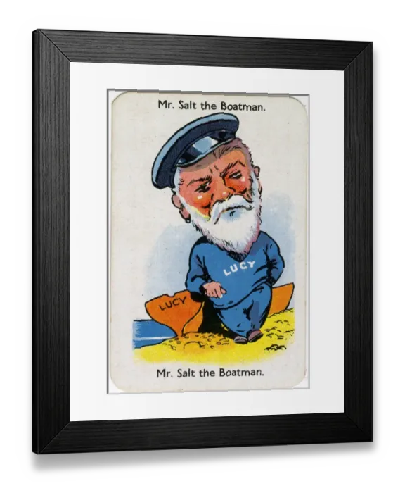 Framed Print : Happy Families Playing Cards - Mr Salt the Boatman Framed Print : Happy Families Playing Cards - Mr Salt the Boatman