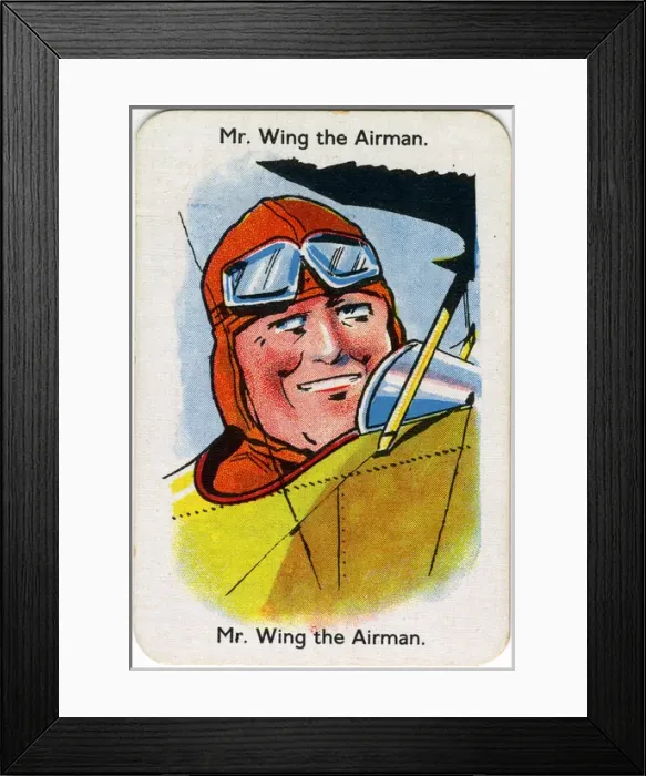 Framed Print : Happy Families Playing Cards - Mr Wing the Airman Framed Print : Happy Families Playing Cards - Mr Wing the Airman