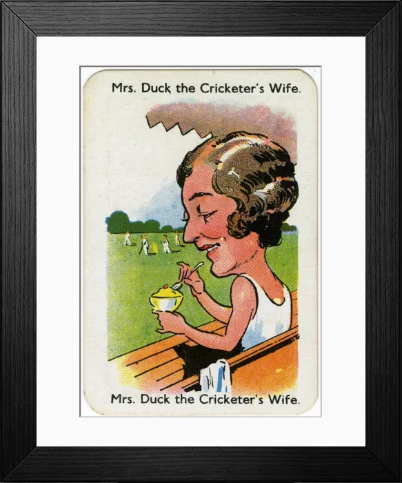 Framed Print : Happy Families Playing Cards - Mrs Duck Framed Print : Happy Families Playing Cards - Mrs Duck