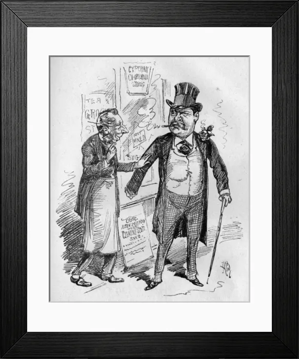 Framed Print : Caricature of G A Sala, English journalist Framed Print : Caricature of G A Sala, English journalist