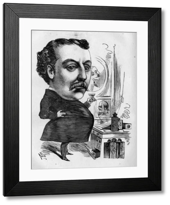 Framed Print : Caricature of John Clayton, English actor Framed Print : Caricature of John Clayton, English actor