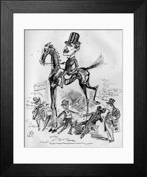 Framed Print : Caricature of Howard Paul, American writer and performer Framed Print : Caricature of Howard Paul, American writer and performer