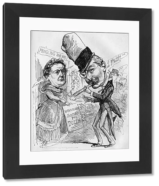 Caricature, Mary Elizabeth Braddon and Charles H Ross