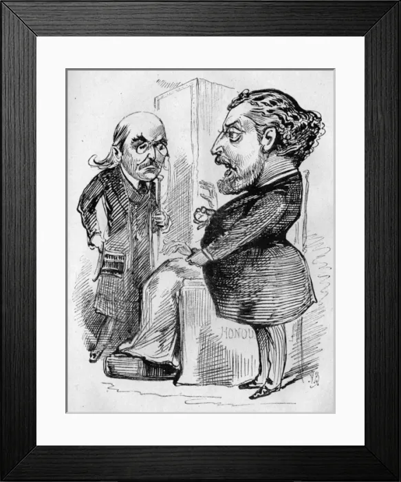 Framed Print : Caricature, Prince of Wales and Dion Boucicault Framed Print : Caricature, Prince of Wales and Dion Boucicault