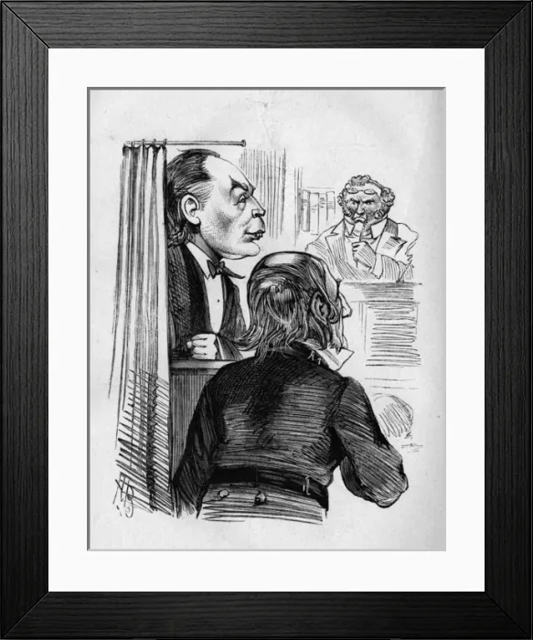 Framed Print : Cartoon, Bradlaugh, Gladstone and John Bull Framed Print : Cartoon, Bradlaugh, Gladstone and John Bull